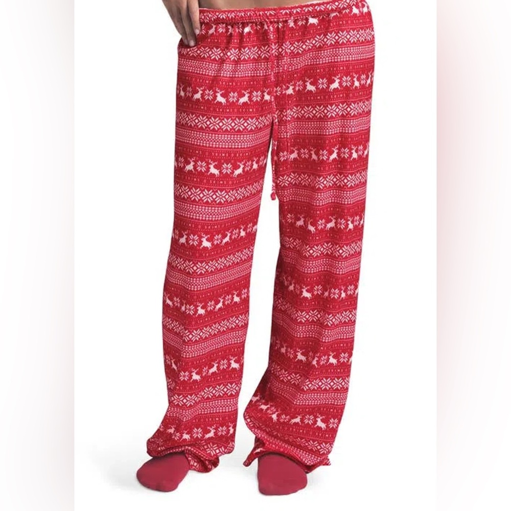SKIMS Red Pointelle SKIMS Logo Plush Pants